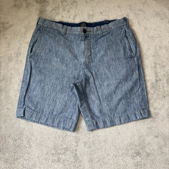 J.CREW Other - J Crew Shorts Mens 33 Blue Chino Stanton Mid Rise 9" Inseam Chambray Preppy